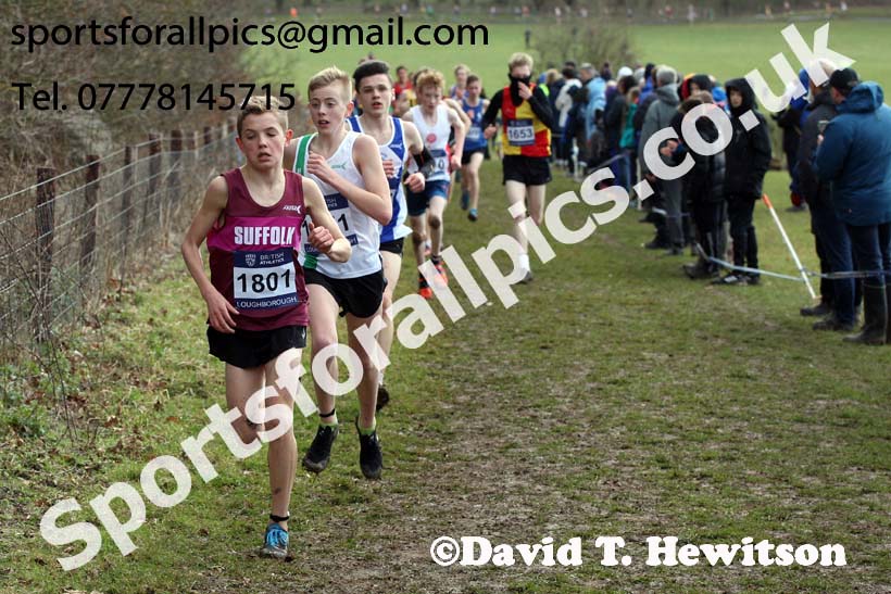 Boys under-15s 2019 British Athletics Inter Counties Cross Country, Prestwood Hall, Loughborough. Photo:  David T. Hewitson/Sports for All Pics